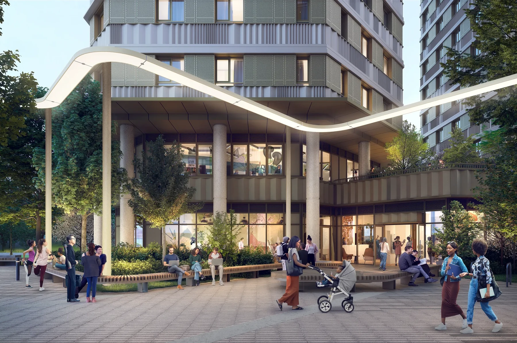 High Road Wembley — visualisation of the entrance and public realm