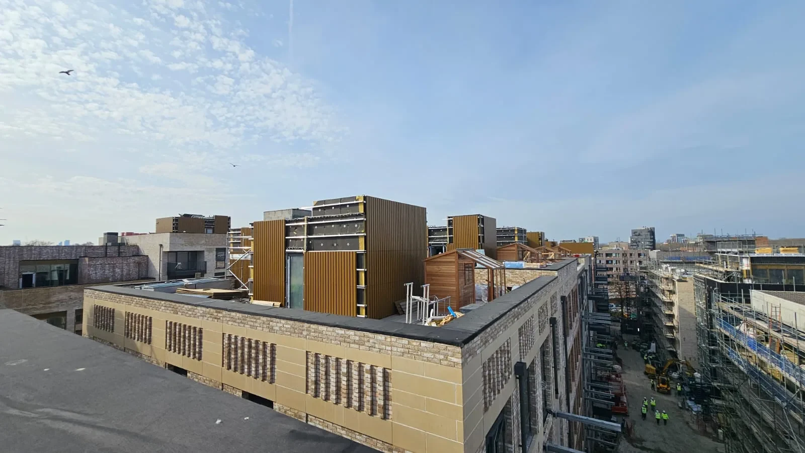 Wickside — roofscape and upper levels of the development